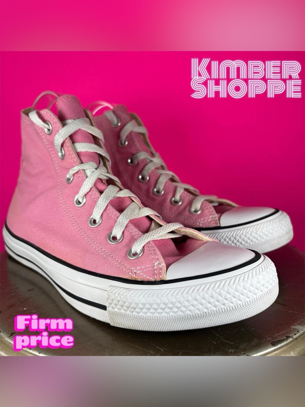 Converse Chuck Taylor All Star Pink Canvas High Top Sneaker US 8 UK 6 EU 39